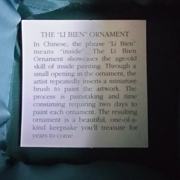 NIB Vintage Three Wise Men Handpainted Inside "Li Bien" Ornament - Picture 8 of 9